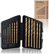 EASTPACE 13Pcs M35 Cobalt Drill Bit Set, 1/16 inch-1/4 inch,Twist Jobber Drill Bit Kit for Stainl...
