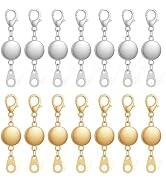 Roctee 16 Piece Locking Magnetic Jewelry Clasps, Necklaces Chain Clasp Bracelets Extenders for Wo...