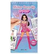 BSCOOL Sticker Dress up K-Pop - Sticker Activity Book for Kids. Learn Girls Fashion Design with S...