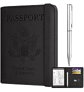 JKhandy Passport and Vaccine Card Holder Combo, Cover Case with CDC Vaccination Card Slot, Cute L...
