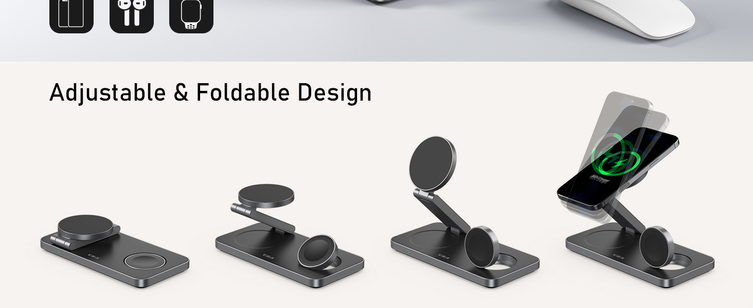 3 in 1 wireless charging station