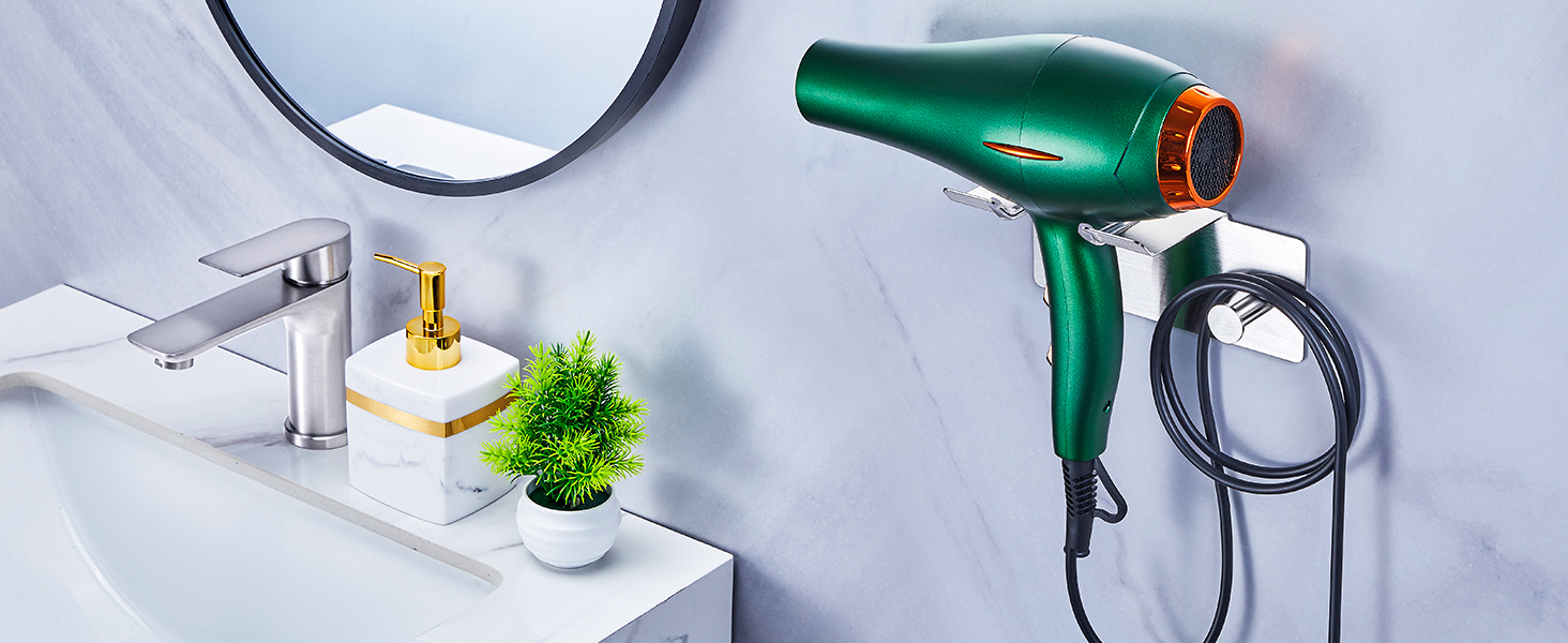 hair dryer holder wall mounted hairdryer holder for bathroom