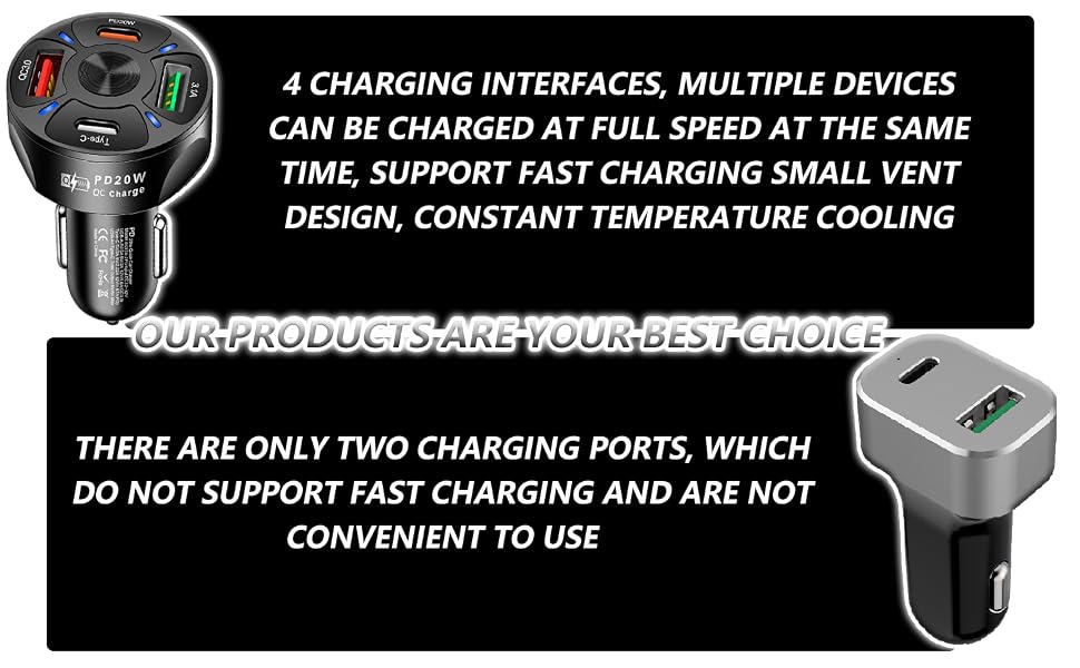 QC 3.0 15W&PD 20W&Type C Car Phone Charger