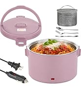 Dosevita Electric Lunch Box for Adults, 100W Heated Lunch Box 1.5L/51Oz 304 Stainless Steel Porta...