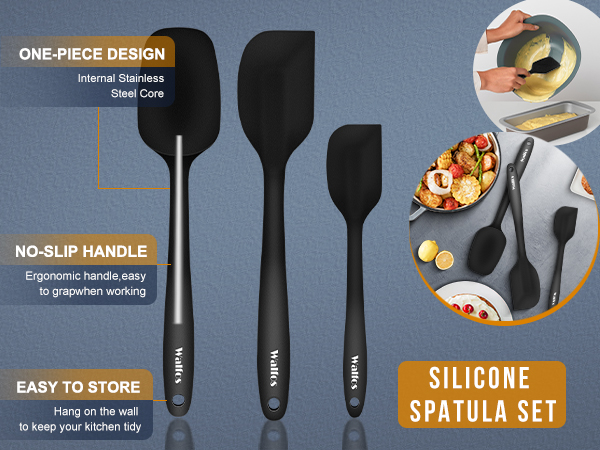 spatula set silicone rubber spatula small spatula mixing spoons spatula baking spatulas for kitchen