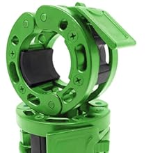 clout fitness barbell clamps green
