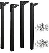 LDHHYH 4 Pack 400mm / 16 inch Folding Table Legs, Metal Foldable Furniture Legs with Screws, Self...