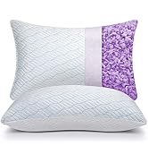 WISHSMILE Cooling Shredded Memory Foam Pillows for Sleeping Cool Cold Pillow Queen Size Set of 2 ...