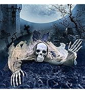 ESSENSON Halloween Zombie Groundbreaker, 65 Inch Halloween Decorations Skeleton, Halloween Prop f...