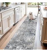 3x10 ft Long Hallway Runner Rug – Non-Slip Washable Kitchen Floor Rug with Rubber Backing, Modern...