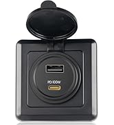 RVSPARK 118W RV USB Outlet 100W PD & 18W USB-A Dual Port Power Socket, Powerful USB-C Fast Chargi...
