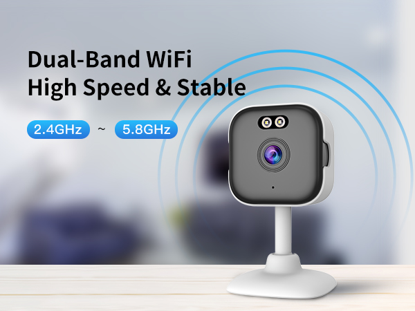 5Ghz Mini WiFi Camera 2K, Indoor Home Security Cameras for Baby/Elder/Dog/Pet Camera with Phone app