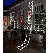 Toodour LED Christmas Lights - 10ft Christmas Decorative Ladder Lights with Santa Claus, Xmas Dec...