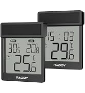 Raddy WT-1 Outdoor Window Thermometer, IP44 Waterproof Indoor Outdoor Temperature Gauge with Clea...