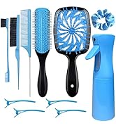 11 Pcs Hair Brush Set, Detangle Hair Brush And Spray Bottle, 3 Pieces Smooth Hairbrush For Toddle...