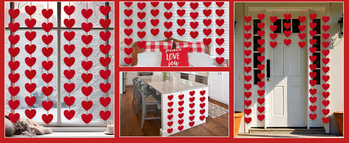 Felt Heart Garland - Application Scenarios