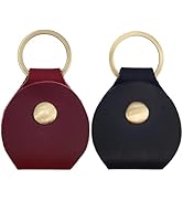 CALFOVERA 2PCS Genuine Leather Guitar Pick Keychain Holder Plectrum Bag Portable Cowhide Key Fob ...