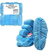 GSD Brand 100 Pack Large Blue Disposable Non-Slip Boot & Shoe Covers. Water Resistant Indoor Use ...