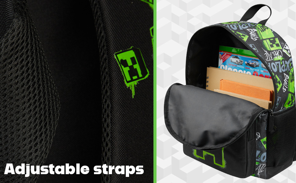Minecraft Backpacks for Kids Creeper Boy