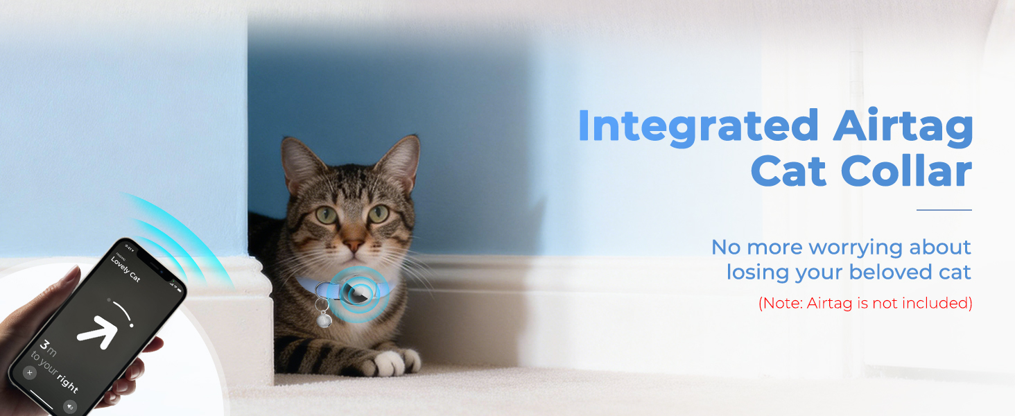 inegrated airtag cat collar