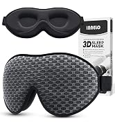 INNELO 3D Contoured Sleep Mask for Side Sleepers, 100% Light Blocking Sleeping Mask for Men & Wom...