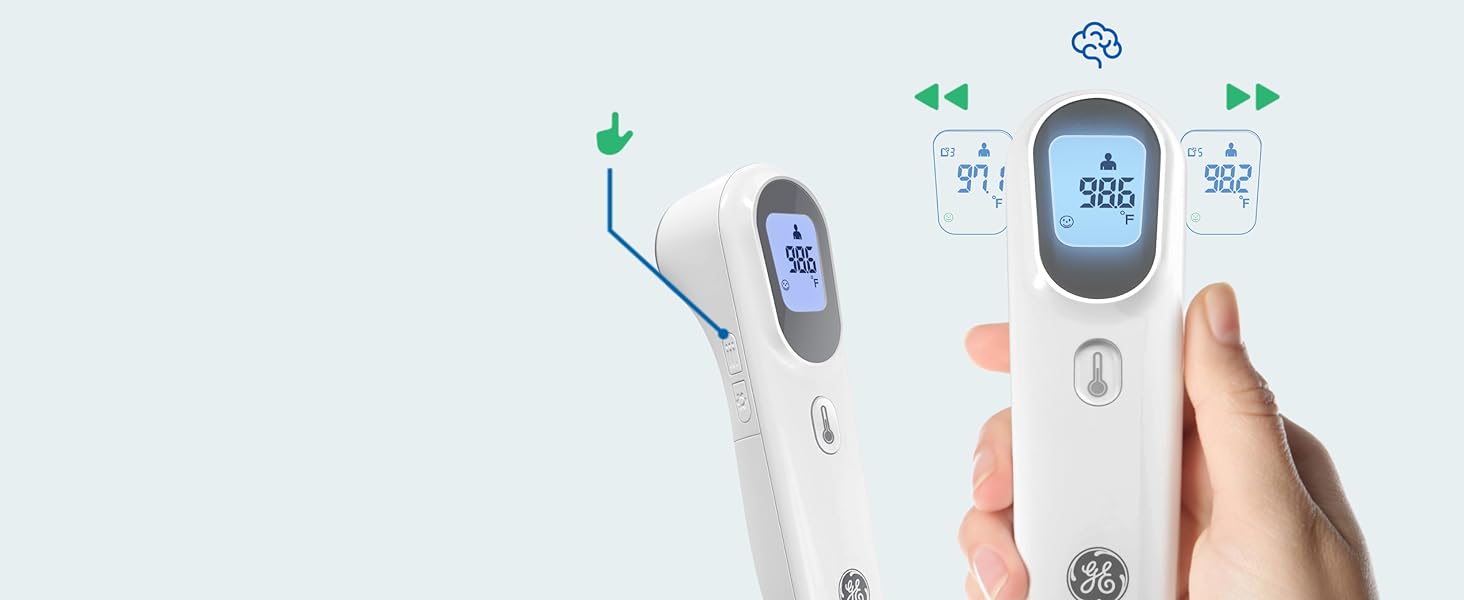 GE No-Touch Digital Forehead Thermometer