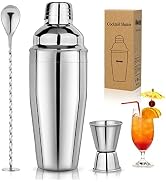 24oz Cocktail Shaker Set Martini Shaker Set Bartender Set with Margarita Mixer Drink Shaker, Meas...