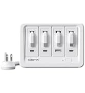 Gitryin 1 Micro USB, 1 Lightning, 2 Type-C Retractable Wall Chargers with 1 USB A Port and 8-in-1...