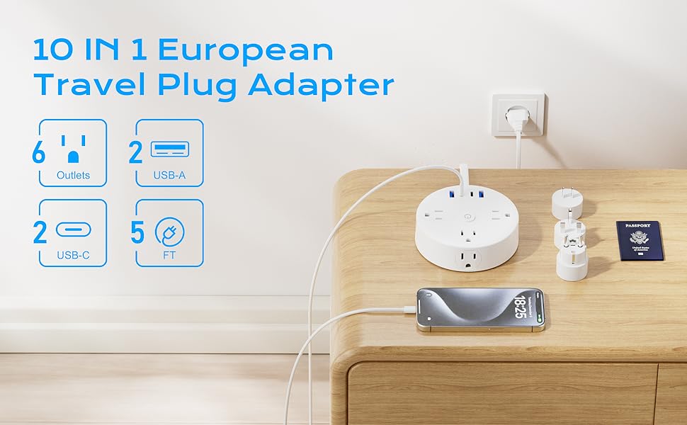 European travel plug adapter