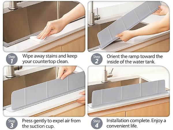 sink guard splash kitchen water silicone strip front edge mat faucet premium protectors backsplash
