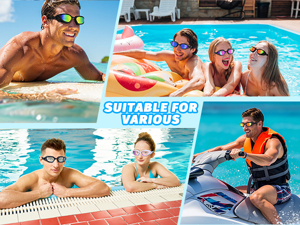 Multi-scenario use of swimming goggles