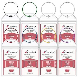 8 PCS Carnival Cruise Luggage Tag Holders