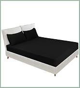Soft Stretch Queen Fitted Sheet & 2 Pillowcases Set(No Flat Sheet) - Jersey Knit Microfiber, Supe...