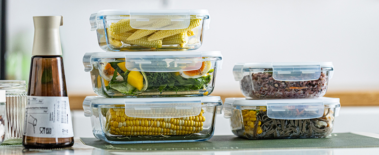 Glass Containers with lid