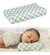Tiny Twinkle Toddler Pillow with Fitted Pillowcase | Ergonomic Shape with Resilient, Cloud-Like M...
