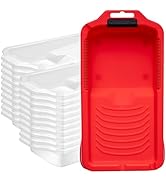 Mister Rui Paint Tray Liner, 4 Inch Paint Tray Set, 21 Pack, Textured Disposable Paint Tray, Plas...