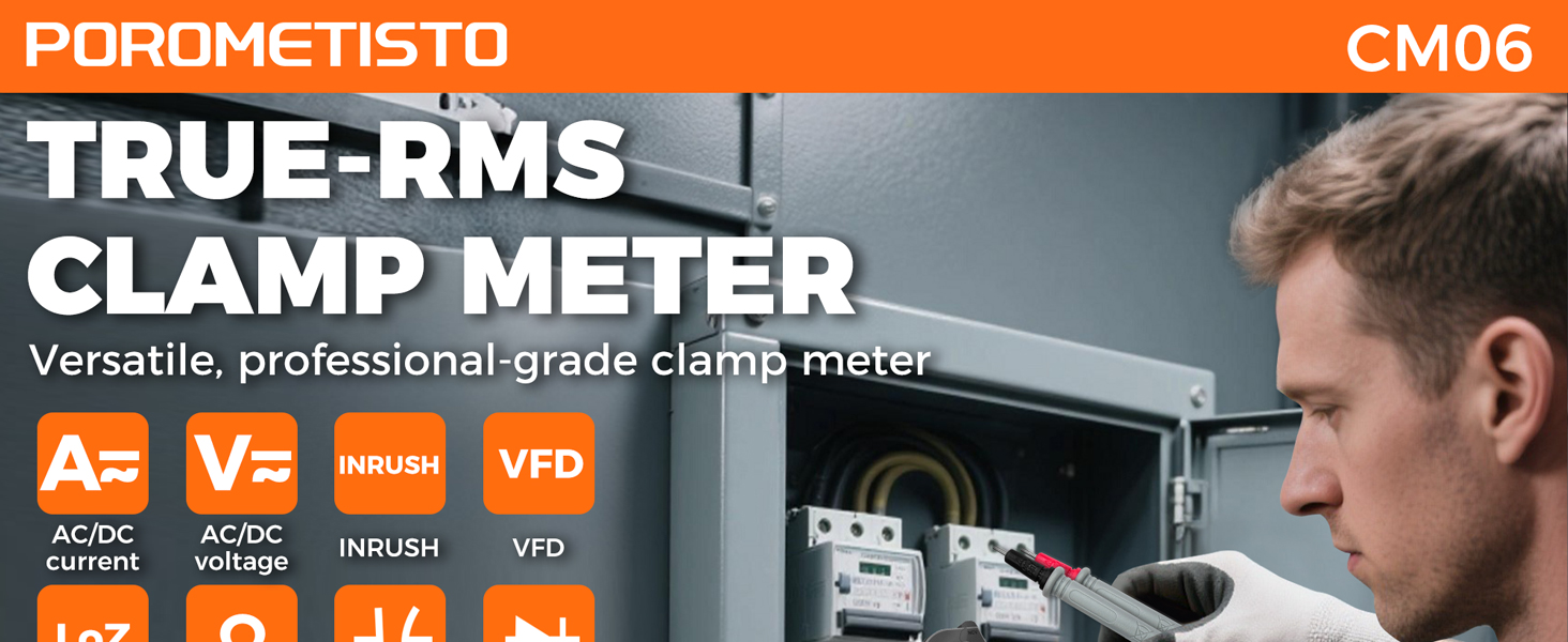 TRUE-RMS CLAMP METER Versatile, professional-grade clamp meter
