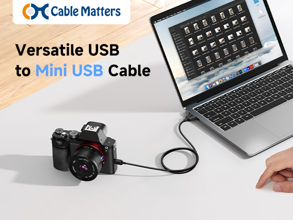 Cable Matters Mini USB to USB cable for PS3 controller, camera, GPS, and dash cam