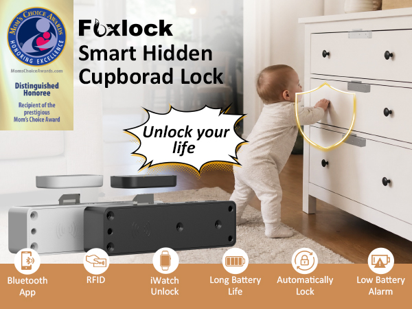 Foxloc smart cabinet lock for child safty