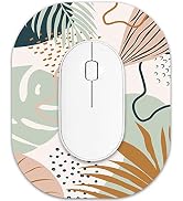 Atufsuat Small Mouse Pad 6 x 7 Inch, Oval Mini Mouse Pad with Non-Slip Rubber Base, Waterproof Co...