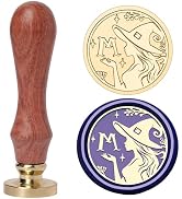 YOLAKIS Alphabet M Wax Seal Stamp Magical Girl Style Initial Letter Wax Stamp Brass Head Ideal fo...