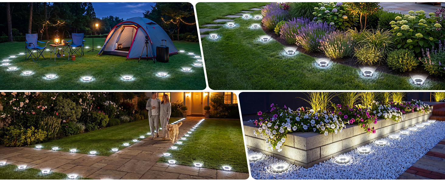 Solar Ground Lights Outdoor Waterproof