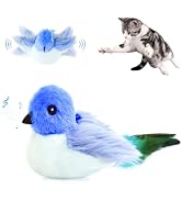 Migipaws Interactive Flapping Bird Cat Toys with Rod, clamp, Elastic String and Catnip, Automatic...