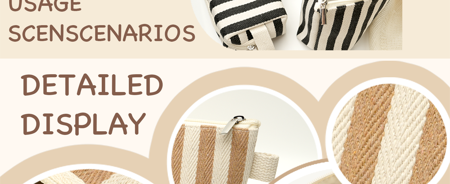 Canvas Makeup Bag Set