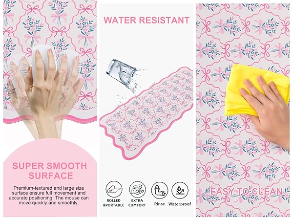 pink floral mouse pad
