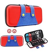 JINGDU Carrying Case for Nintendo Switch or Nintendo Switch OLED(2021), Protective Storage Bag wi...