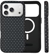 SenRiCase for iPhone 17 Pro Max Case Cute Polka Dot Phone Case Compatible with MagSafe, Dual-Laye...