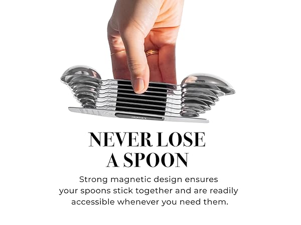 Black - Silver - Magnetic Spoons