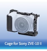 Nitze ZV-E10 II Cage for Sony ZV-E10 II Camera, with 2 Integrated NATO Rails, Built-in Cold Shoe,...