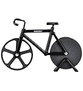 Ninonly Bicycle Pizza Cutter,Non-stick Bike Pizza Slicer, Dual Stainless Steel Cutting Wheels bes...